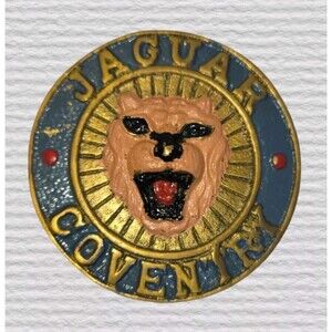 Vtg Jaguar Coventry Belt Buckle Stamped 857 Solid Brass Taiwan R.O.C